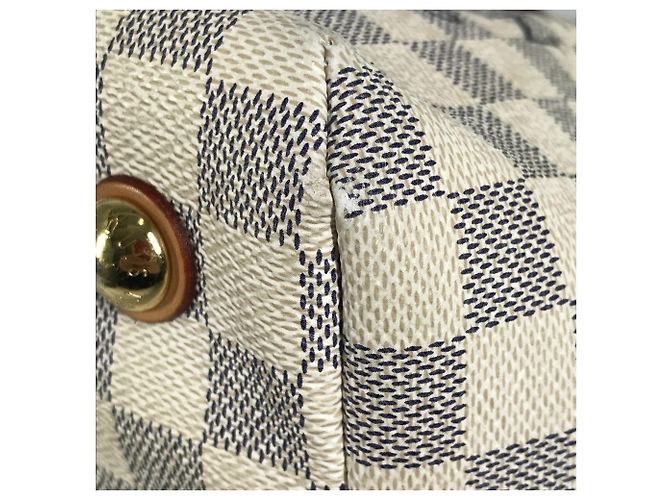 Borsa a Spalla Cabas PM Damier Azur di Louis Vuitton Bianco - vista 6