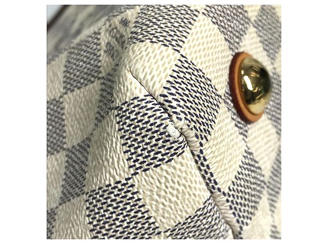 Borsa a Spalla Cabas PM Damier Azur di Louis Vuitton Bianco - vista 7