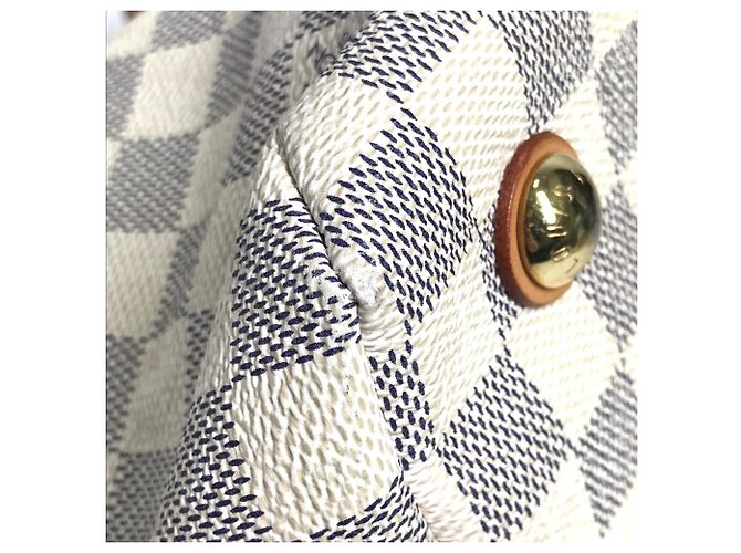 Borsa a Spalla Cabas PM Damier Azur di Louis Vuitton Bianco - vista 9