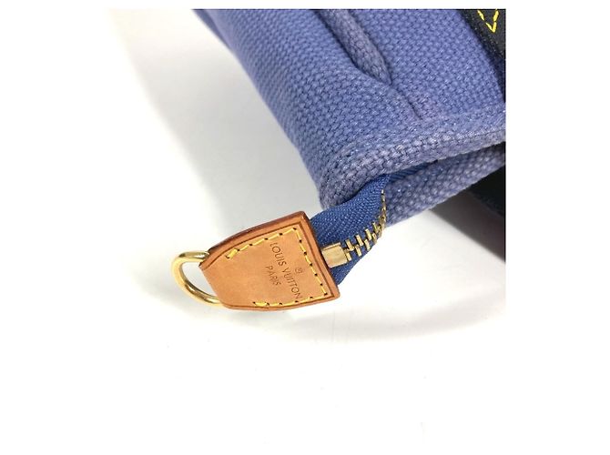 Borsa Tote Louis Vuitton Antigua Cabas PM Blu - vista 10