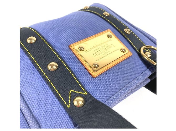 Borsa Tote Louis Vuitton Antigua Cabas PM Blu - vista 11