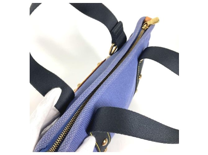 Borsa Tote Louis Vuitton Antigua Cabas PM Blu - vista 12