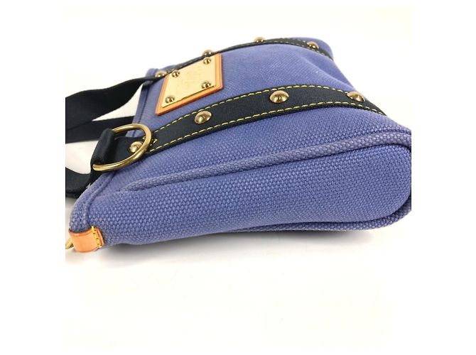 Borsa Tote Louis Vuitton Antigua Cabas PM Blu - vista 4