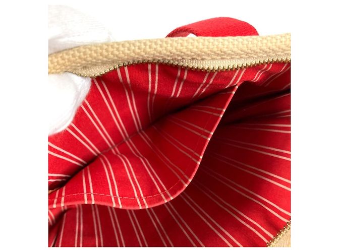 Borsa Tote Louis Vuitton Antigua Cabas PM Rosso Beige - vista 15