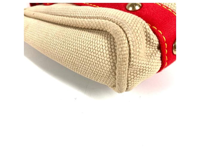 Borsa Tote Louis Vuitton Antigua Cabas PM Rosso Beige - vista 6