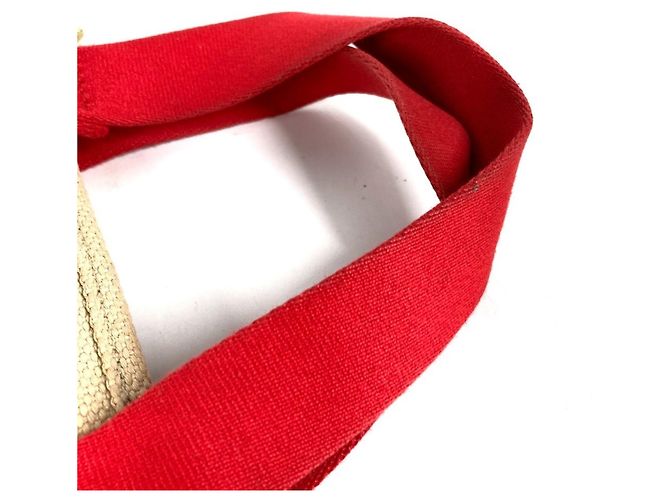 Borsa Tote Louis Vuitton Antigua Cabas PM Rosso Beige - vista 9