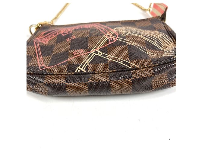 Mini Pochette Accessori Damier Louis Vuitton Marrone Damier ebene - vista 3