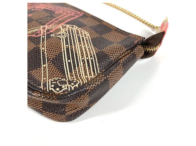Mini Pochette Accessori Damier Louis Vuitton Marrone Damier ebene - vista 4