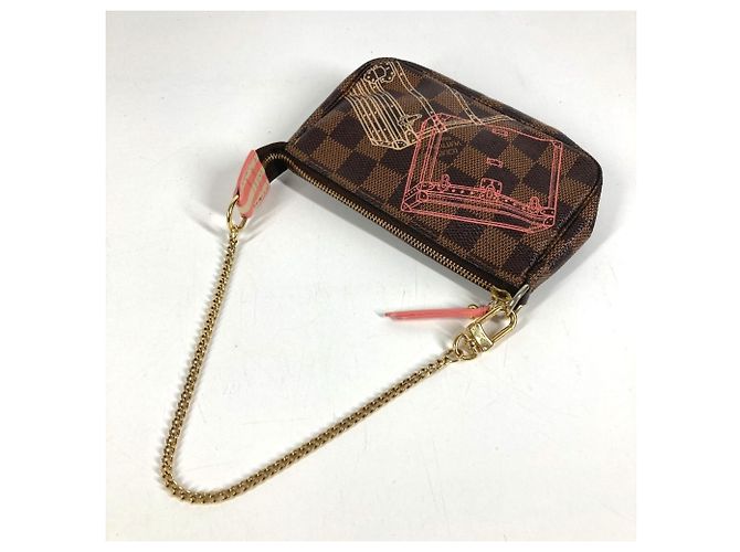 Mini Pochette Accessori Damier Louis Vuitton Marrone Damier ebene - vista 6