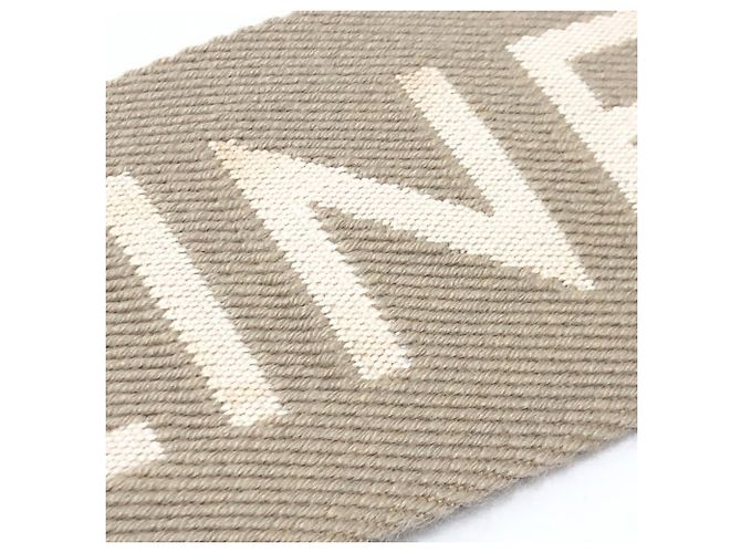 Céline Cinghia corta in jacquard con logo Celine Beige - vista 5