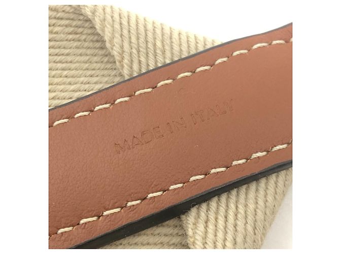Céline Cinghia corta in jacquard con logo Celine Beige - vista 7