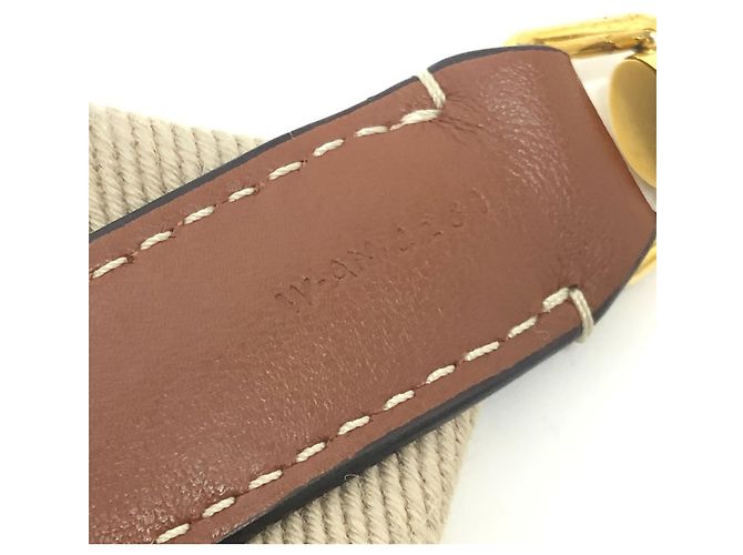 Céline Cinghia corta in jacquard con logo Celine Beige - vista 8