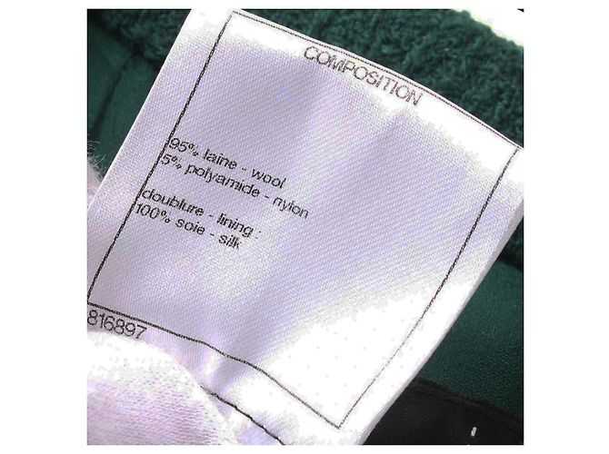 Increíble chaqueta verde de lana Chanel de pasarela - vista 6