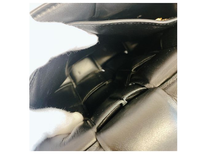 Borsa a Spalla Intrecciato Padded Cassette di Bottega Veneta Nero - vista 9