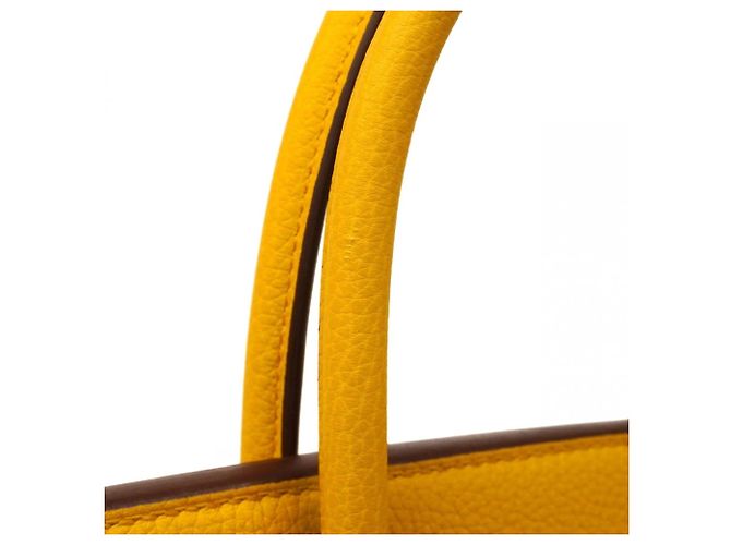 Borsa Hermès Birkin 30 in pelle Togo Giallo - vista 10