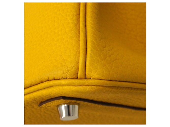 Borsa Hermès Birkin 30 in pelle Togo Giallo - vista 11