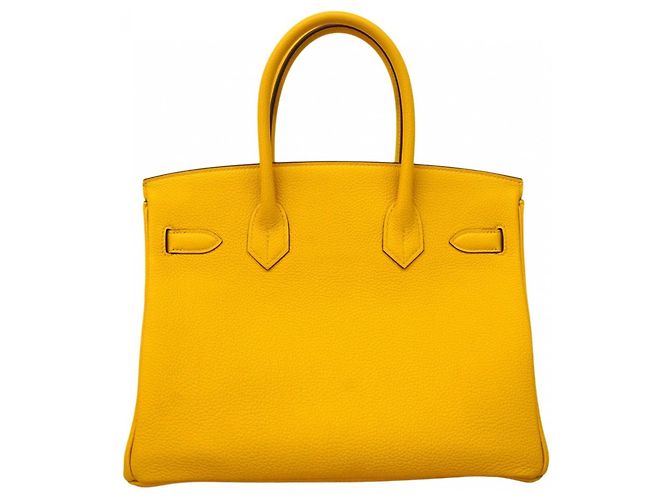 Borsa Hermès Birkin 30 in pelle Togo Giallo - vista 13