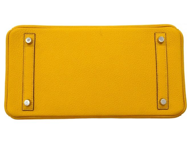 Borsa Hermès Birkin 30 in pelle Togo Giallo - vista 3