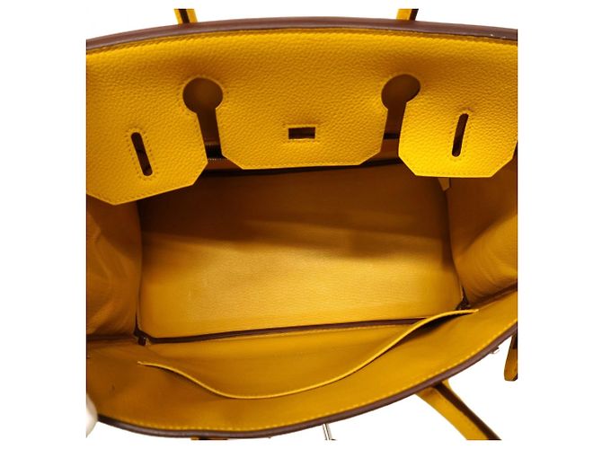 Borsa Hermès Birkin 30 in pelle Togo Giallo - vista 4