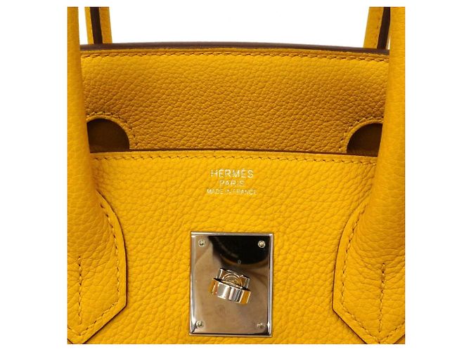 Borsa Hermès Birkin 30 in pelle Togo Giallo - vista 5