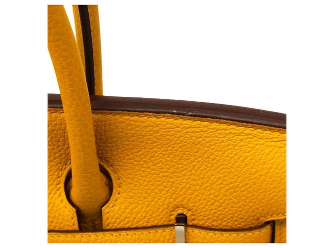 Borsa Hermès Birkin 30 in pelle Togo Giallo - vista 7