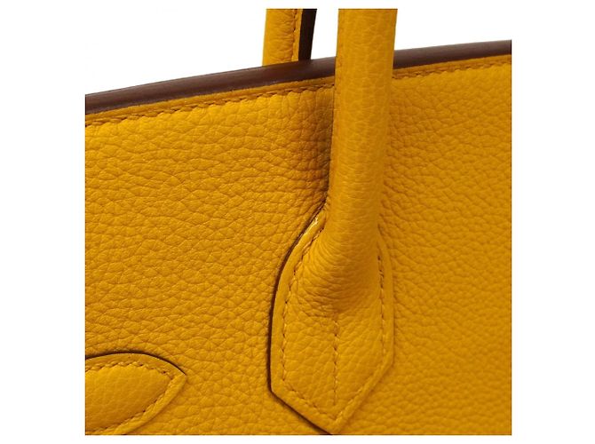 Borsa Hermès Birkin 30 in pelle Togo Giallo - vista 9