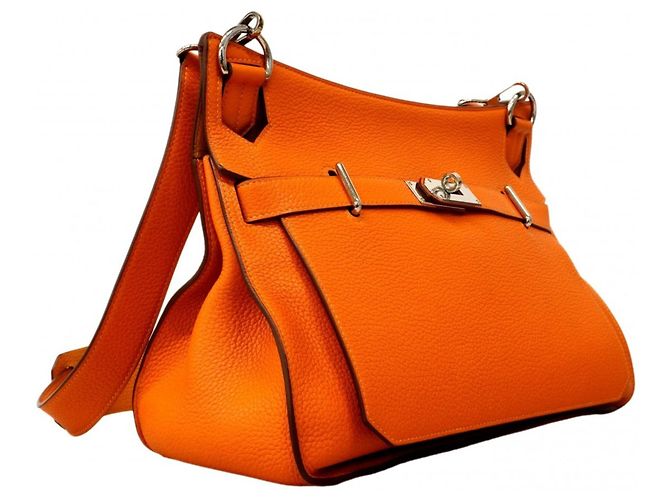 Hermès Hermes Jypsiere 34 Verso Schultertasche Orange Senf - Ansicht 2