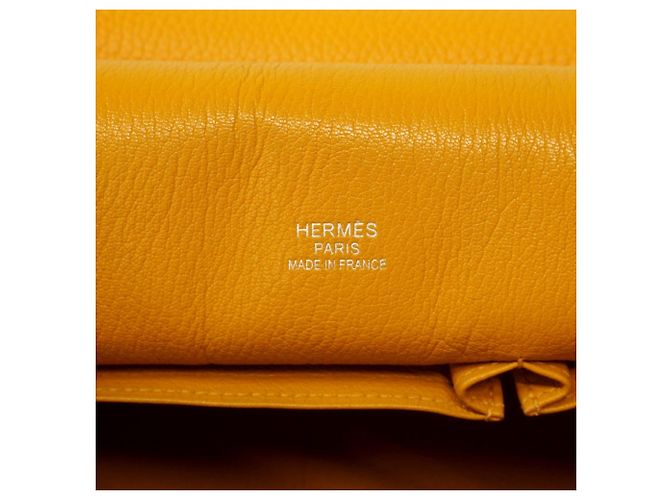 Hermès Hermes Jypsiere 34 Verso Schultertasche Orange Senf - Ansicht 5