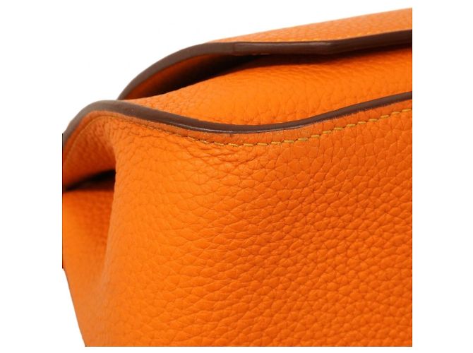 Hermès Hermes Jypsiere 34 Verso Schultertasche Orange Senf - Ansicht 7