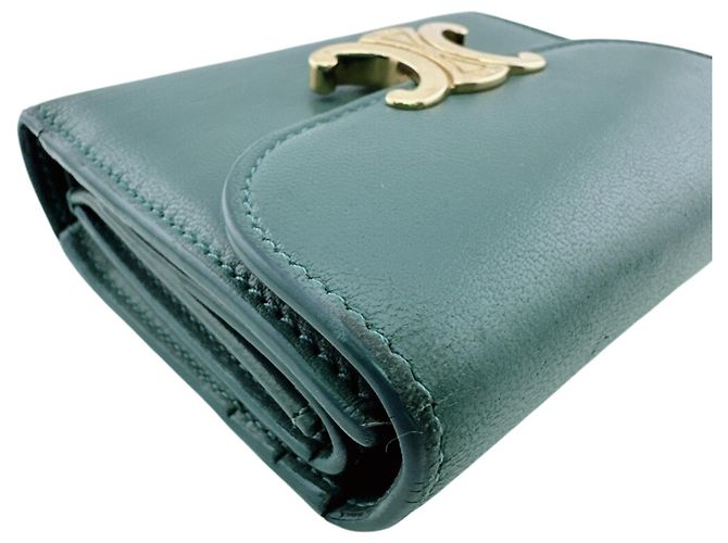 Céline Billetera Compacta Celine en Verde - vista 3