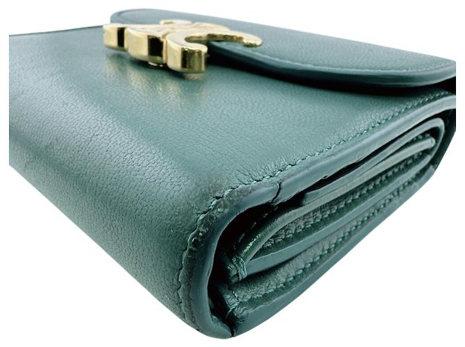 Céline Billetera Compacta Celine en Verde - vista 4