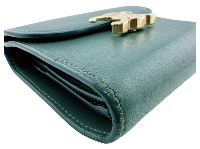 Céline Billetera Compacta Celine en Verde - vista 5