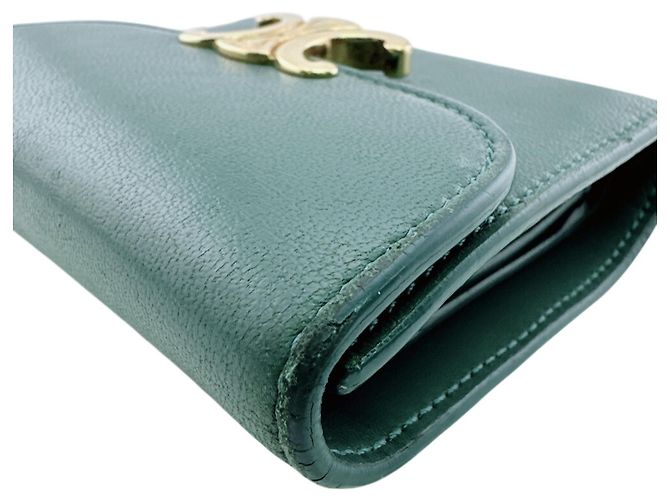 Céline Billetera Compacta Celine en Verde - vista 6