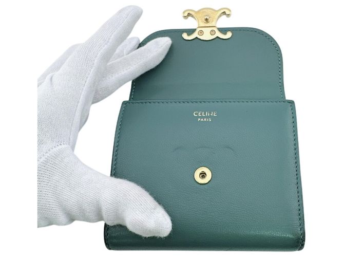 Céline Billetera Compacta Celine en Verde - vista 7