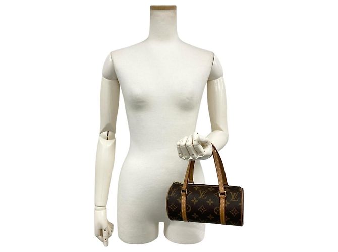 Borsa Louis Vuitton Papillon 19 Marrone - vista 2