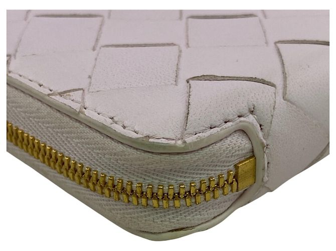 Cartera larga de cuero rosa Bottega Veneta - vista 3