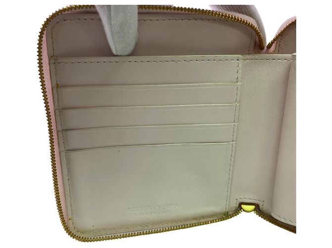 Cartera larga de cuero rosa Bottega Veneta - vista 7