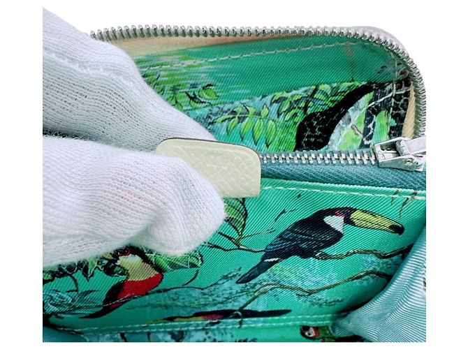 Monedero de cuero blanco Hermès - vista 13