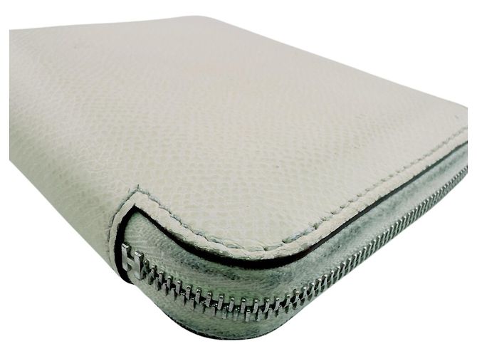 Monedero de cuero blanco Hermès - vista 5