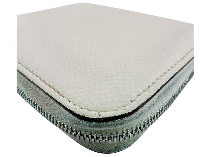 Monedero de cuero blanco Hermès - vista 7