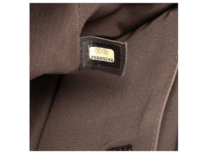 Chanel Boy Flap aus braunem, gestepptem Lammleder, mittelgroß Dunkelbraun - Ansicht 6