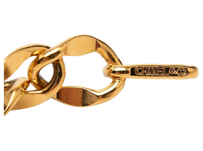 Chanel Gold CC vergoldeter Medaillon-Kettengürtel Golden - Ansicht 4