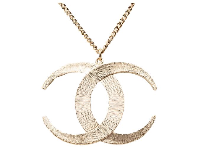 Collar Péndulo Luna en Strass Baño de Oro CC Oro de Chanel Dorado - vista 2