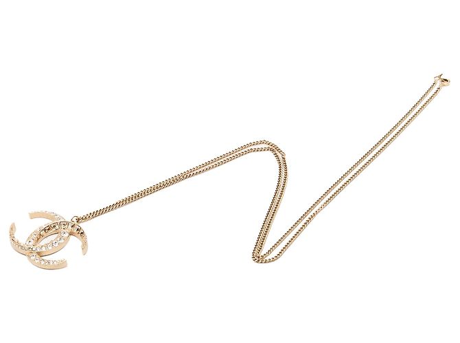 Collar Péndulo Luna en Strass Baño de Oro CC Oro de Chanel Dorado - vista 5