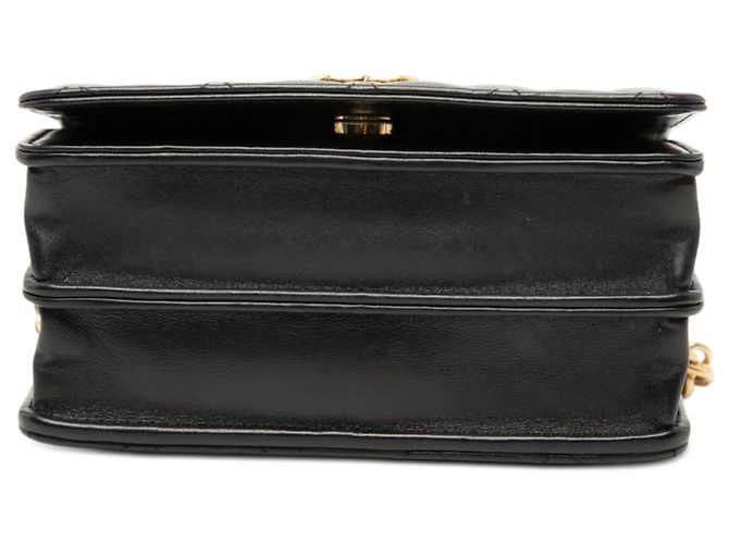 Wallet On Chain Portafoglio Bijoux Chanel Mini CC Nero in Pelle di Agnello Trapuntata con Catena - vista 3