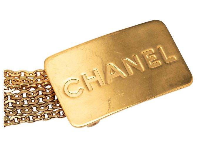 Chanel Gold Plated Multi Chain Logo Gürtel Golden - Ansicht 2
