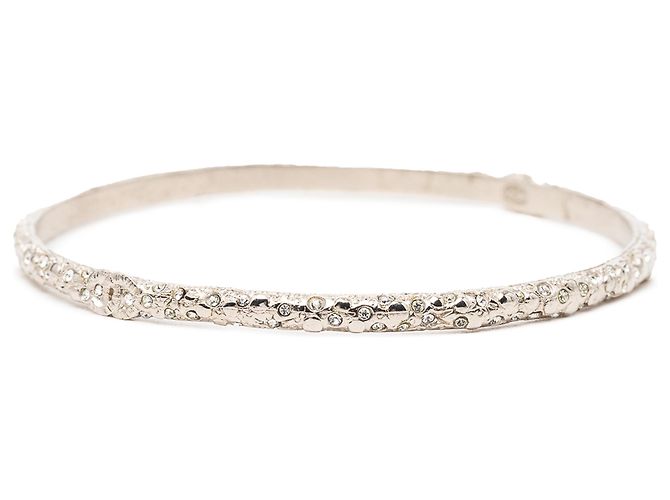 Bracciale in strass placcato argento CC di Chanel - vista 2