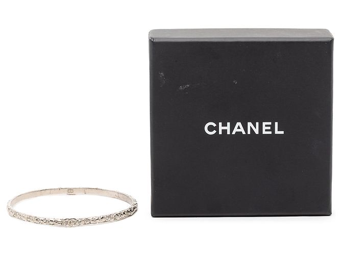 Bracciale in strass placcato argento CC di Chanel - vista 5