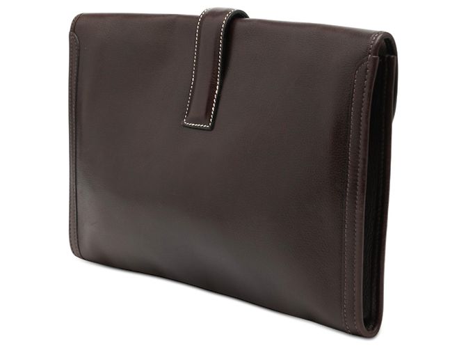 Clutch Jige PM in Evergrain marrone di Hermès Marrone scuro - vista 2