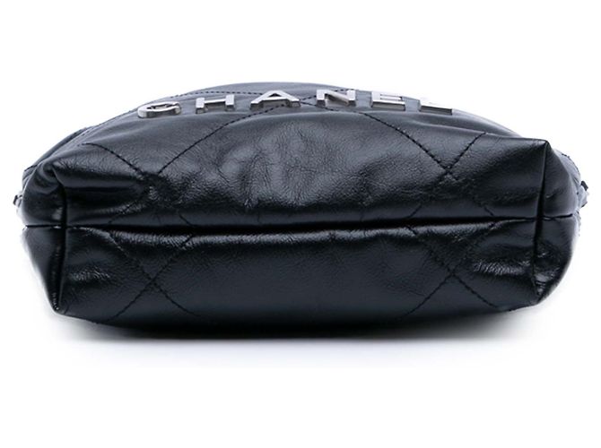 Bolsa Chanel Mini Preta em Couro de Bezerro Brilhante 22 Preto - vista 3